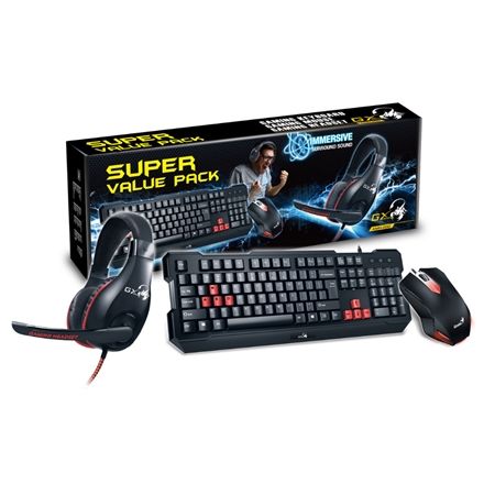 Genius Gaming Keyboard Super Value Pack KMH-200  Oyun Klaviaturası