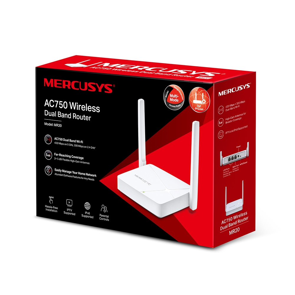 Mercusys MR20 Wireless Dual Band Router 5GHz